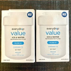 2 Ice & Water Filters Everydrop Value Refrigerator Filter G1